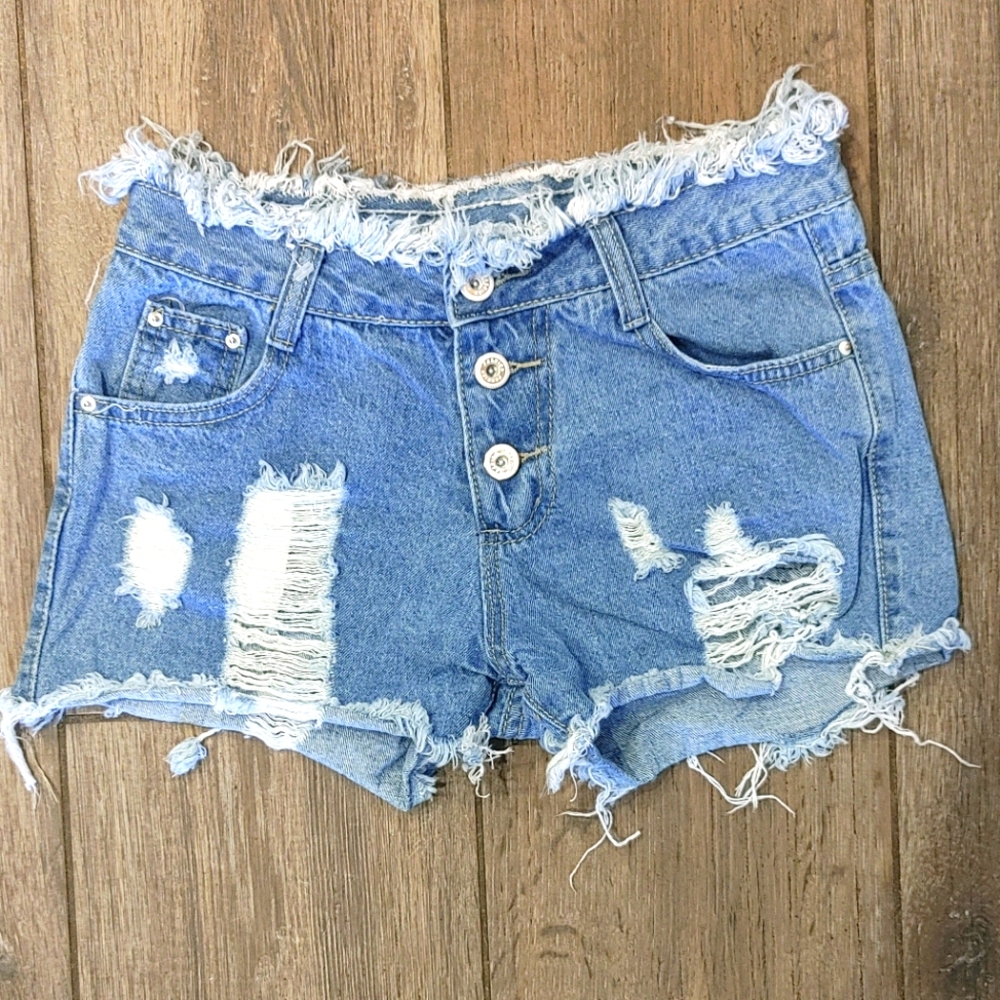💕 Button up Daisy Dukes Cutoff jean shorts xs
